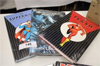 3PC NOS SUPER MAN,FLASH,BATMAN HARDBACK BOOKS