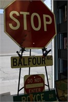4PC COLLCETION VINTAGE STREET SIGNS