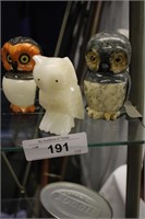 3PC COLLECTION OWL FIGURES