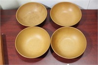 A Set of 4 Agatized Bowls