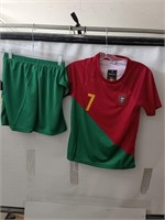 KIDS SOCCER OUTFIT PORTUGAL #7 RONALDO SIZE 24
