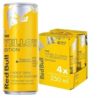 REDBULL THE YELLOW EDITION ENERGY DRINK 4 X 250ML