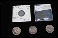 (5) Early US Coins from Civil War Timeframe