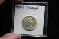 1937-D 3-Legged Buffalo Nickel, nice coin!