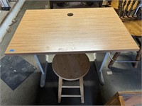 Desk with stool