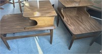 2 Mid century end tables
