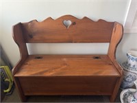 Wooden Entryway Bench With Storage