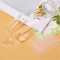 JUNEBRUSH 2Set Clear Silicone Nail Stamper
