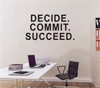 "Decide. Commit. Succeed." Wall Decor