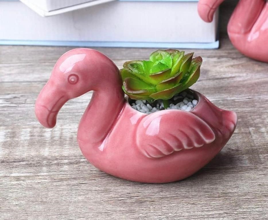 YOUFUI "Flamingo" Succulent Planter