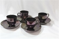 Set of 4 Dematesse Cup and Saucers