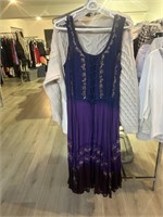 Ambre Purple Emb Dress