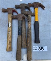 Assorted hammers.