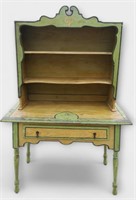 Green Display Cabinet with Drawer