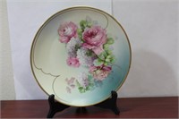 A Hand Painted Floral Plate