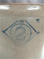 Early Macomb Stoneware #2 Stoneware Crock