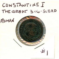 Ancient Roman Constantine I The Great: 306-308 AD
