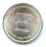1 oz Silver .999 Troy Round - A-Mark/Liberty Bell