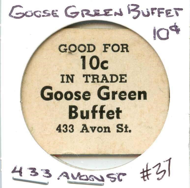 Paper Good For Trade 10¢ Goose Green Buffet - 433