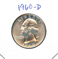 1960-D Washington Uncirculated Silver Quarter