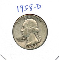 1958-D Washington Silver Quarter