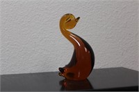 An Amber Glass Duck