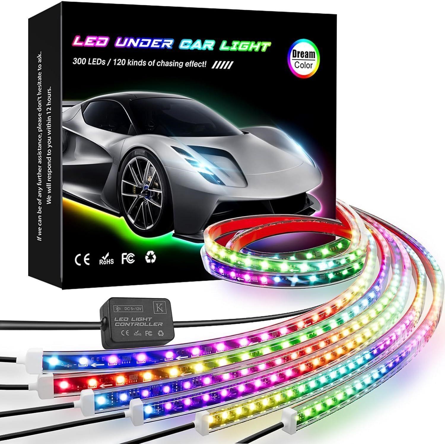 NEW $137 6PCS Car Underglow Bluetooth LED Lights