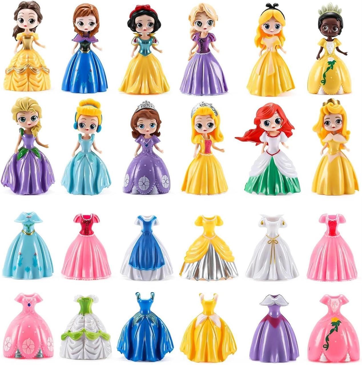 Princess Figures Toy-12 Princesses with Clothing