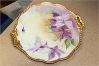 Two Handles Hand Painted Tray