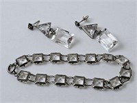 Vintage Glass Adorned Bracelet Lot