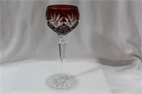 An Ruby Red Cut Glass Goblet