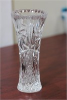 A Pressed Glass Cylinder Vase