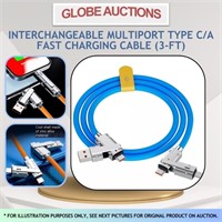 INTERCHANGEABLE MULTIPORT TYPE C/A CHARGING CABLE