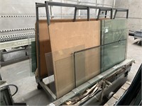 Mobile Double Sided A Frame Glass Storage Rack