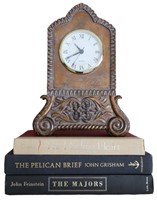 Decorative Clock & 3pc Books