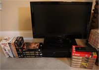 23" TV, VHS Player & VHS