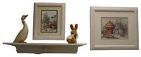 Prints, Shelf, Bunny & Duck