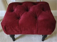 Red Tufted Stool