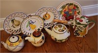 Fruit / Chicken Plates & Tea Pots