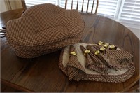 Place Mats, Seat Cushions, Napkins w/Rings