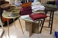 Wood Tables, Towels, Baskets++