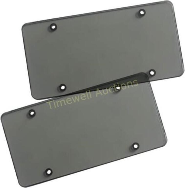 Zone Tech Smoked License Plate Shields 2-Pack