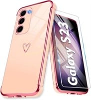 Samsung S23 Heart Case  TPU Cover 6.1 (Pink)