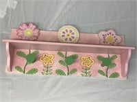 pink shelf coat rack by Colleen Karis designs 24"