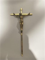 Gold Jesus on the cross measures 10 inches