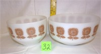 2 mixing bowls (federal glass co)