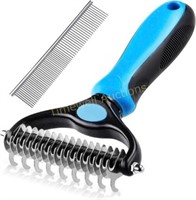 Double Sided Pet Grooming Brush  Blue