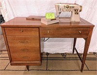 singer sewing machine in 3 drawer cabinet