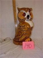 lg. ceramic owl light