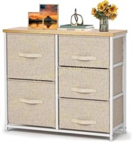 Fabric Dresser with 5 Drawers by Pipishell